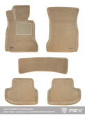 Коврики BMW X5 (E70) 2006-2013 г. - (6ч.) 3 ряда борт. беж "Sotra"   