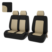 Чехлы PSV Elegant Next TRANSIT (Чёрный-Бежевый), ромб + экокожа