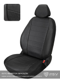 Чехлы Chery Tiggo FL 2012-2015 дел.40/60 черный аригон "Автопилот"