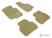 Коврики VW Passat B7 2011-2015 г. - 3D бежевый "Seintex"   