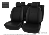 Чехлы Mitsubishi Lancer IX 2000-2010 г. - Sd, черный/отстрочка черная, экокожа *Оригинал*