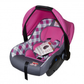 Автокресло детское 0-13кг. Little Car Sweet клетка-розовый