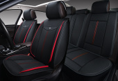 Накидки  3D "PREMIUM" PSV Flat (Черно-Красный), комплект на весь салон