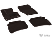 Коврики VW Touareg II 2010-2018 г. - 3D черный "Seintex"   