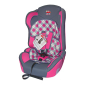 Автокресло детское 9-36кг. Little Car Comfort клетка-розовый