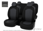 Чехлы Mitsubishi Lancer IX 2000-2010 г. - Sd, РОМБ/отстрочка серая, черно-серая экокожа *Оригинал*