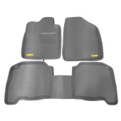 Коврики Hyundai Santa Fe II 2006-2010 г. - 3D серый "Kagu"