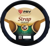 Оплетка на руль  PSV STRAP Fiber (Черно-Синий) М, экокожа