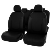 Чехлы Chevrolet Spark III 2009-2016 г. / Ravon R2 2016-> черный/отстрочка черная, экокожа *Оригинал*