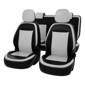 Чехлы Chevrolet Cobalt II 2011-2016 г./Ravon R4 2016-> черно-белая экокожа *Оригинал*
