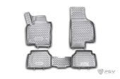 Коврики VW Tiguan I 2007-2016 г. - 3D (полиуретан) черный "Autofamily"   