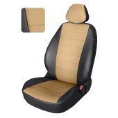 Чехлы VW Polo V 2009-2020 г. - Sd дел. черно-бежевый аригон "Классика"