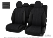 Чехлы Kia Sorento II 2009-2020 г. - черная экокожа + т.серая алькантара "Оригинал"