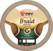 Оплетка на руль  PSV BRAID Fiber (Бежевый) М, экокожа