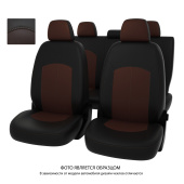 Чехлы Toyota Rav4 IV 2012-2019 г. - черно-коричневая экокожа "Оригинал"