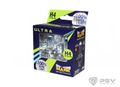 Автолампа H4 60/55W 12V (+100%) Super Light Ультра 82420SL+100new (2 шт.) "Маяк"