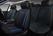 Накидки  3D "PREMIUM" PSV Flat (Черно-Синий), комплект на весь салон