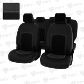 Чехлы Ford Focus III 2011-2019 г. - (Trend Sport, Titanium) черная экокожа + черный велюр "Оригинал"