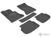 Коврики BMW 5 (F10) 2010-2013 г. - 3D серый "Seintex"   