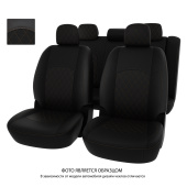 Чехлы Toyota Camry XV70 2017-> РОМБ/отстрочка коричневая, черная экокожа "Оригинал"