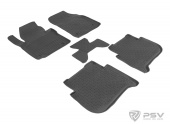 Коврики VW Touran II 2010-2015 г. - резиновый c выс. борт. "Seintex"   