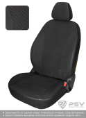 Чехлы Daewoo Gentra II 2013-2015 г. - черный жаккард "БРК"