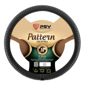 Оплетка на руль  PSV PATTERN Fiber (Черный/Отстрочка белая) M, экокожа