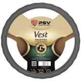 Оплетка на руль  PSV VEST (EXTRA) Fiber (Серый) L, экокожа