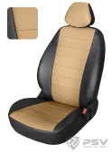 Чехлы Chevrolet Cruze I 2009-2015 г. - черный/бежевый аригон "Автопилот"