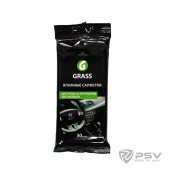 Салфетки влажные для ухода за интерьером автомобиля GRASS
