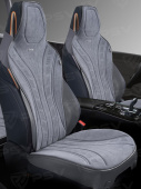 Накидки PSV Uragan 2 FRONT (Серый), на передние сиденья, алькантара