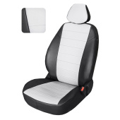 Чехлы VW Polo V 2009-2020 г. - Sd дел. черно-белый аригон "Классика"
