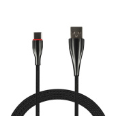 Кабель для зарядки с USB для Type-C CB340-UTC-10B черный "WIIIX"