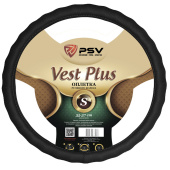 Оплетка на руль  PSV VEST (EXTRA) PLUS Fiber (Черный) S, экокожа