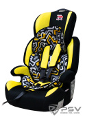 Автокресло детское 9-36кг. Little Car Brave Isofix лабиринт-желтый