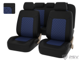Чехлы PSV Elegant Next (Черный-Синий), ромб + экокожа