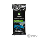 Салфетки влажные для очистки стекол, зеркал и фар GRASS