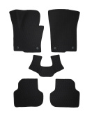 Коврики VW Jetta VI 2010-2018 г. - МКПП, черный/черный кант EVA