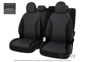 Чехлы Kia Sorento II 2009-2020 г. - черно-серая экокожа "Оригинал"