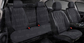 Накидки A001PL237 (Темно-Серый), комплект на весь салон, алькантара