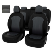 Чехлы Hyundai ix35 2010-2015 г. - черно-серая экокожа "Оригинал"