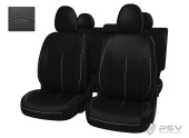 Чехлы Nissan X-Trail III (T32) 2013-> черный/отстрочка белая, экокожа "Оригинал"