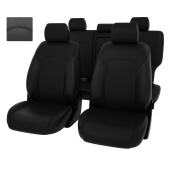 Чехлы Hyundai Tucson III 2015-2021 г. - 7 п/г, черный/отстрочка черная, экокожа "Оригинал"