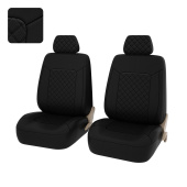 Чехлы PSV Elegant Next 2 FRONT (Черный/Ромб черный/отстрочка черная), ромб + экокожа