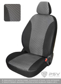 Чехлы VW Polo V 2009-2020 г. - Sd спл. т.серый жаккард "БРК"