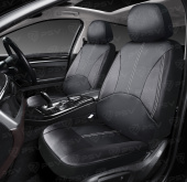 Чехлы PSV Imperial Next 2 FRONT  (Черный/отстрочка белая), экокожа