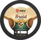Оплетка на руль  PSV BRAID Fiber (Черный) М, экокожа