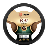 Оплетка на руль кожаная PSV PELT (Черный) M, с перфорацией