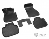 Коврики BMW X1 (F48) 2015-> 3D (полиуретан) черный "АВС"   