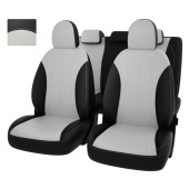 Чехлы Hyundai i30 II 2011-2017 г. - черно-белая экокожа "Оригинал"